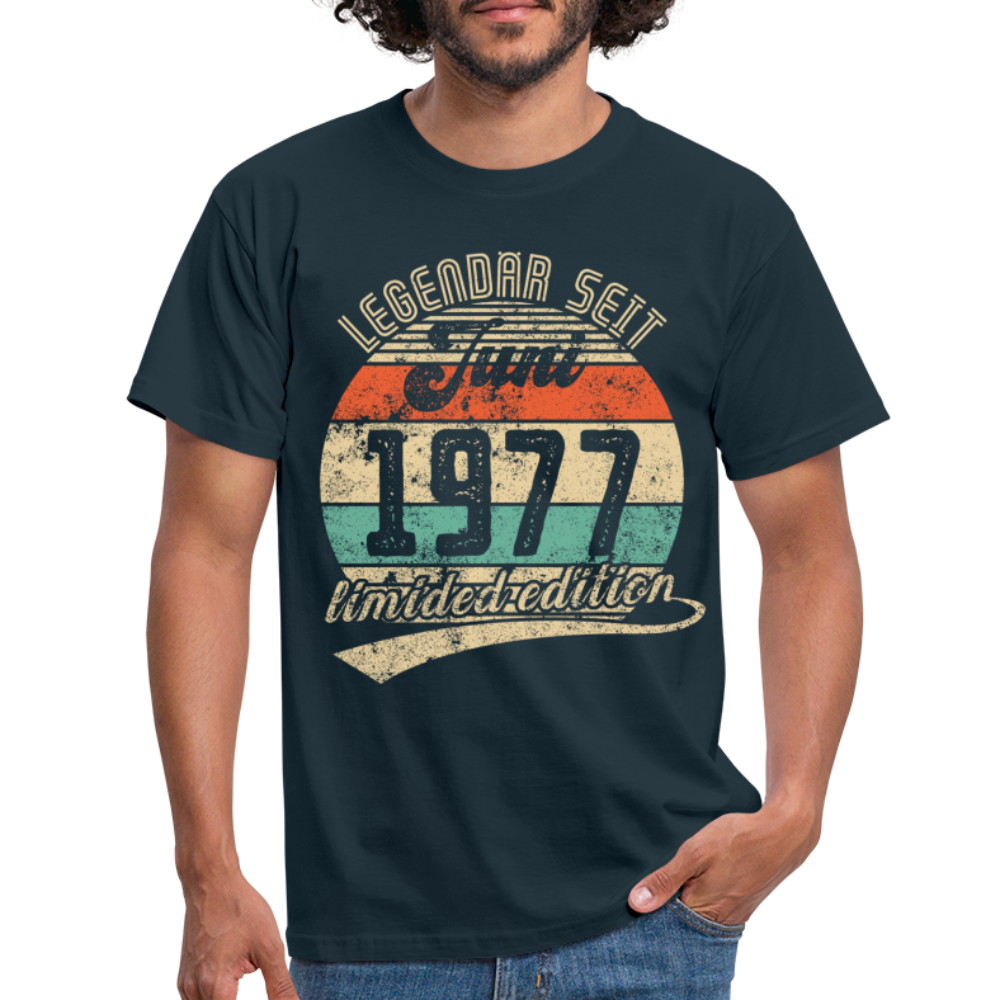 1977 Geburtstags Shirt Legendär seit JUNI 1977 Geschenkidee Geschenk T-Shirt - Navy