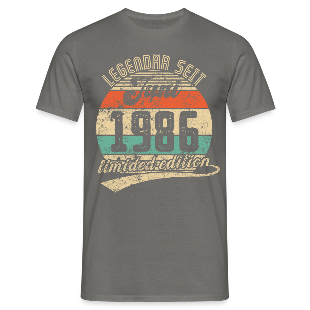 1986 Geburtstags Shirt Legendär seit JUNI 1986 Geschenkidee Geschenk T-Shirt - Graphit