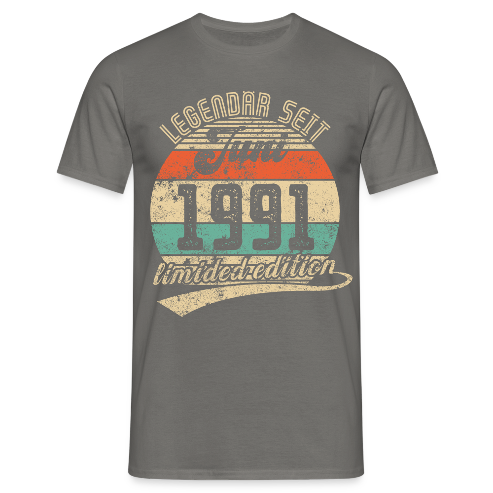 1991 Geburtstags Shirt Legendär seit JUNI 1991 Geschenkidee Geschenk T-Shirt - Graphit