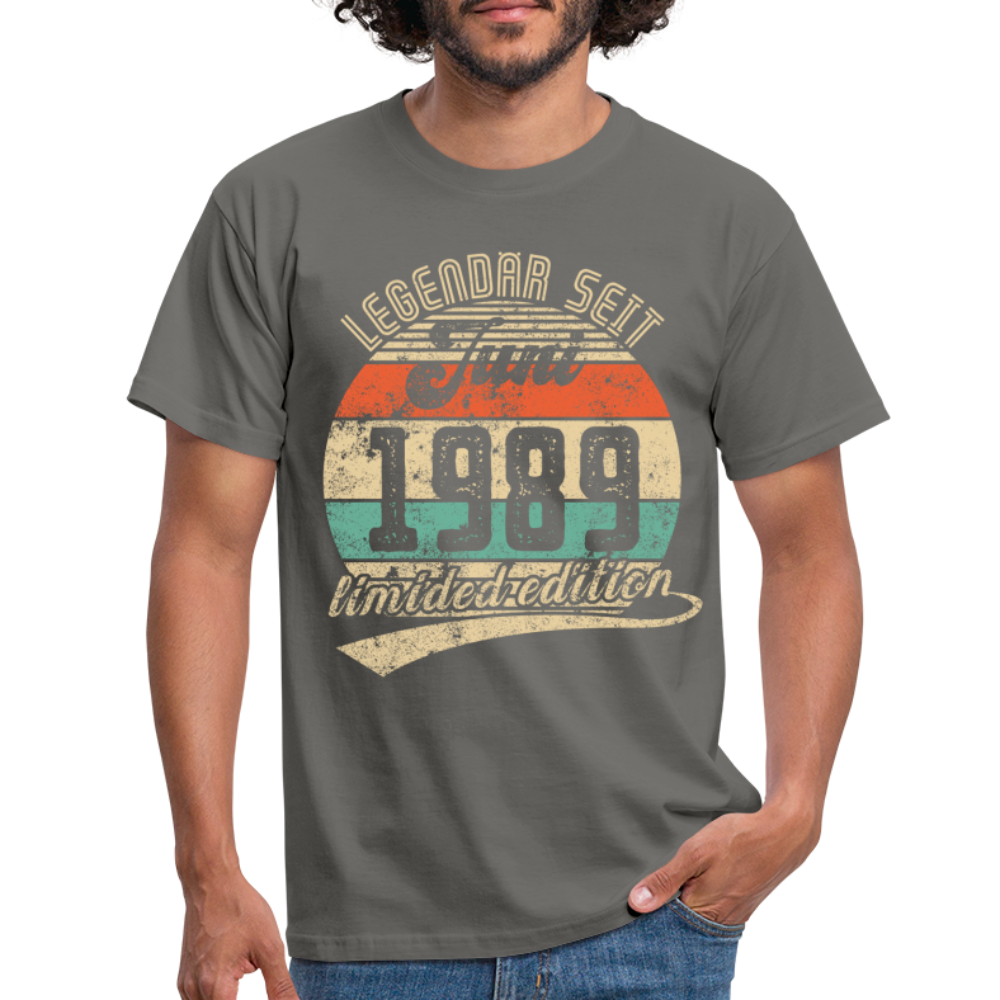 1989 Geburtstags Shirt Legendär seit JUNI 1989 Geschenkidee Geschenk T-Shirt - Graphit