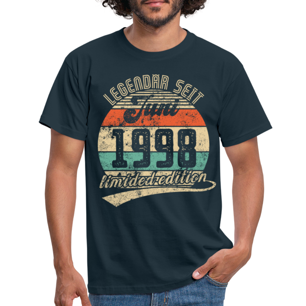 1998 Geburtstags Shirt Legendär seit JUNI 1998 Geschenkidee Geschenk T-Shirt - Navy
