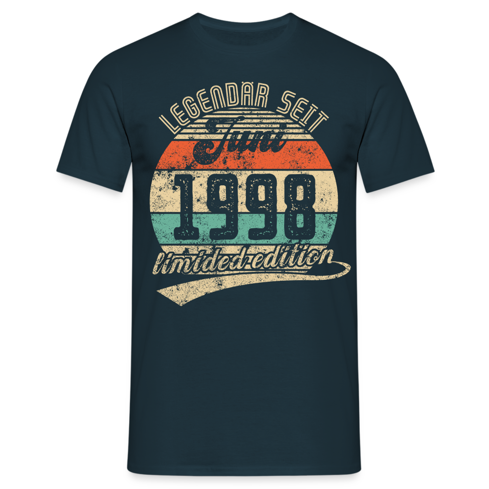 1998 Geburtstags Shirt Legendär seit JUNI 1998 Geschenkidee Geschenk T-Shirt - Navy