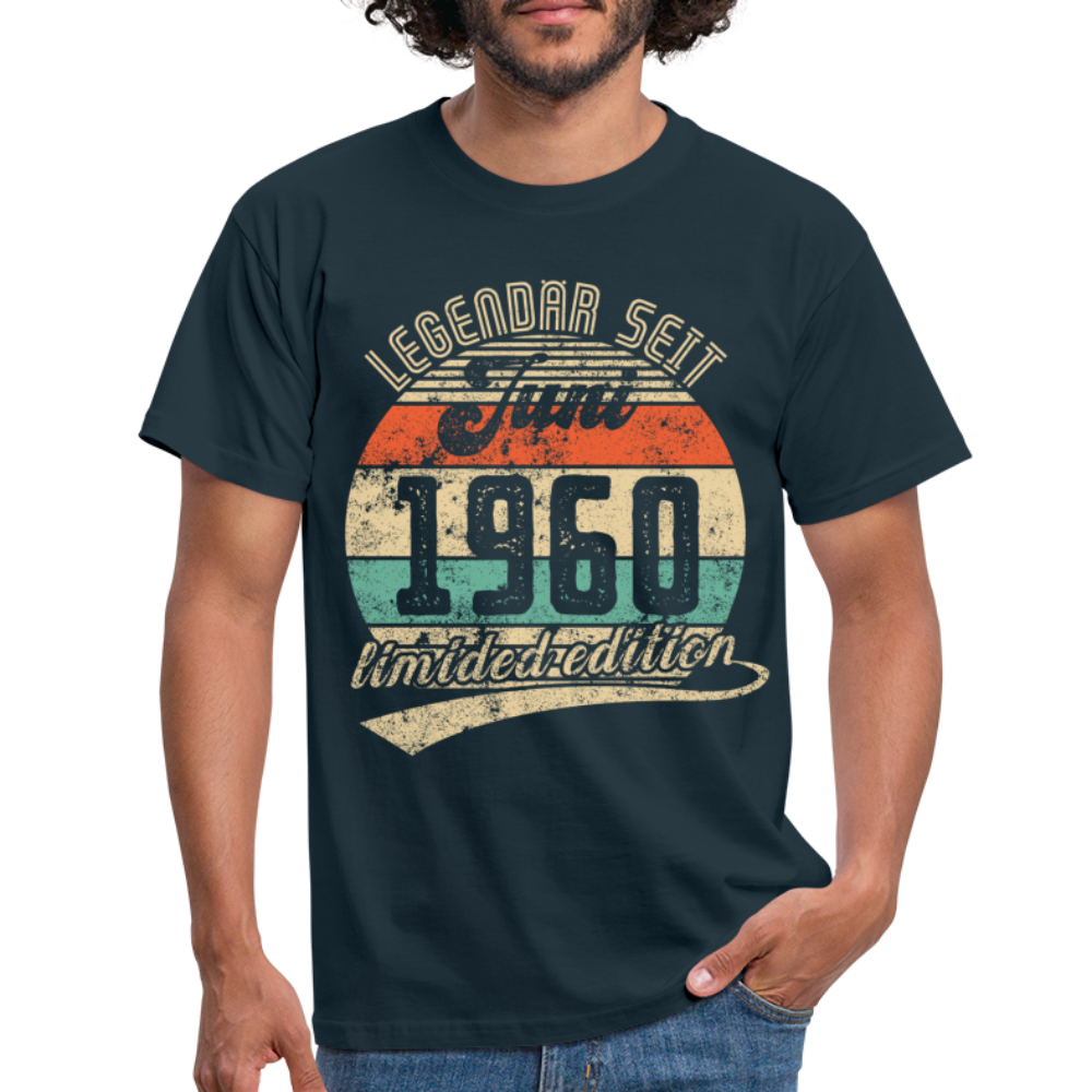 1960 Geburtstags Shirt Legendär seit JUNI 1960 Geschenkidee Geschenk T-Shirt - Navy