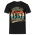 1957 Geburtstags Shirt Legendär seit JUNI 1957 Geschenkidee Geschenk T-Shirt - Schwarz