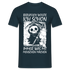 Sensenmann Beruflich wollte ich schon immer was mit Menschen machen Lustiges T-Shirt - Navy
