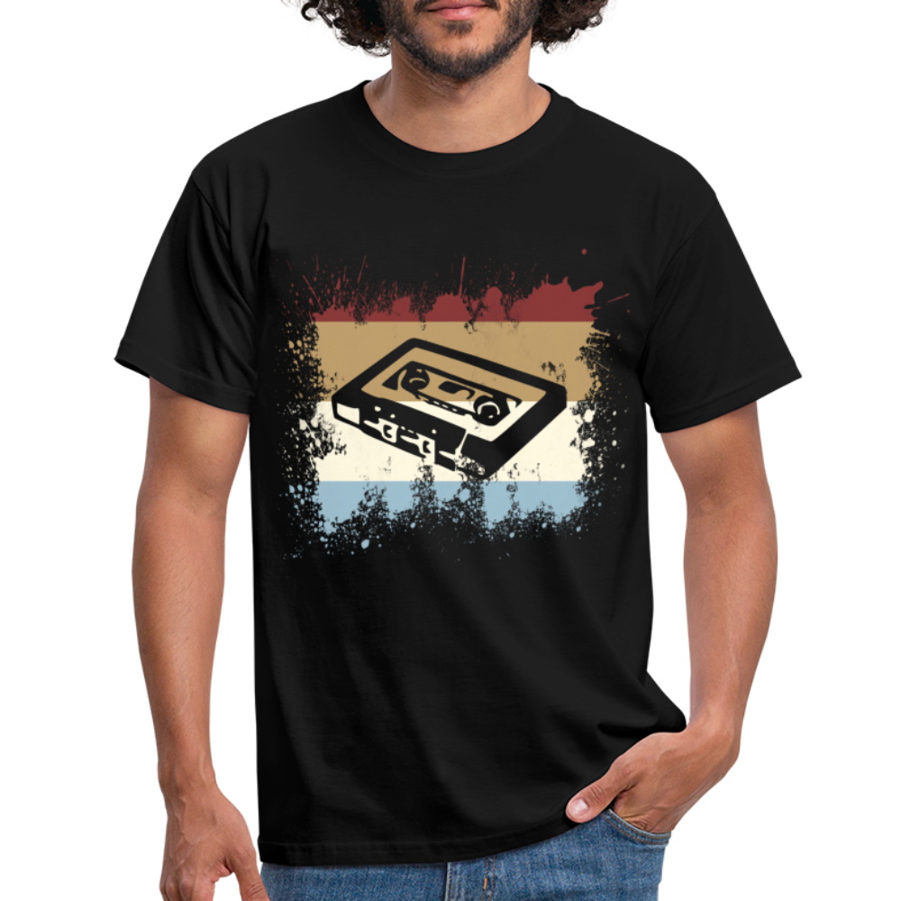 Retro Style Oldschool Tape Musik Kassette Vintage Mixtape T-Shirt - Schwarz