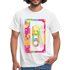 Retro Musik Kassette Shirt Lustiges Oldschool T-Shirt - white