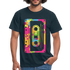 Retro Musik Kassette Shirt Lustiges Oldschool T-Shirt - Navy