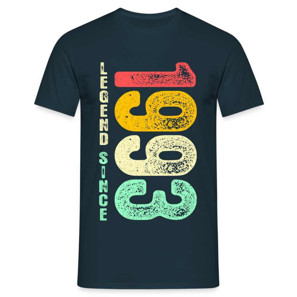 1993 Geburtstags Shirt Legend Since 1993 Retro Style Geschenk Geschenkidee T-Shirt - Navy
