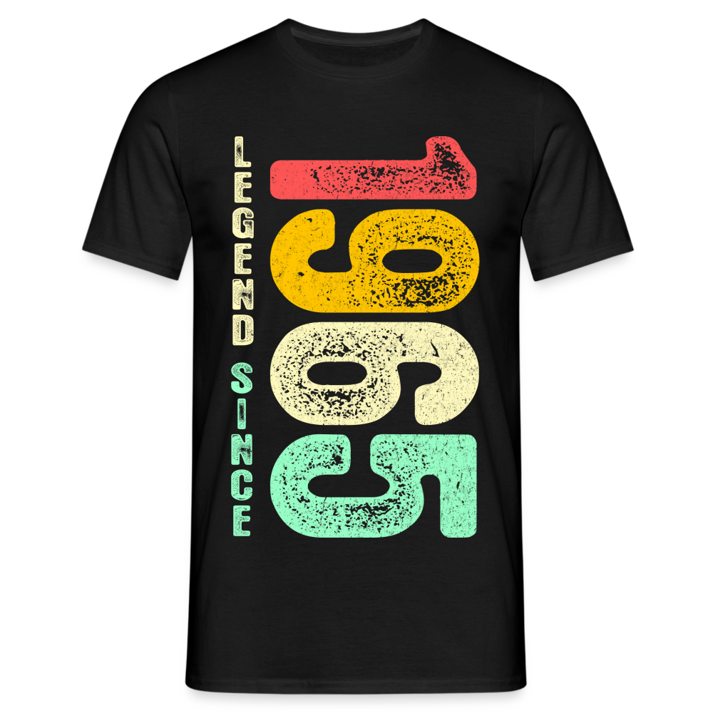 1965 Geburtstags Shirt Legend Since 1965 Retro Style Geschenk Geschenkidee T-Shirt - Schwarz