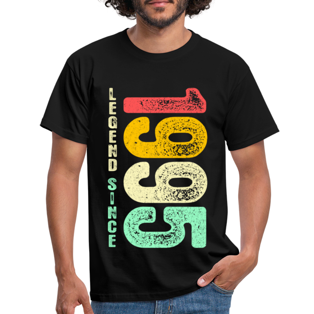 1995 Geburtstags Shirt Legend Since 1995 Retro Style Geschenk Geschenkidee T-Shirt - Schwarz