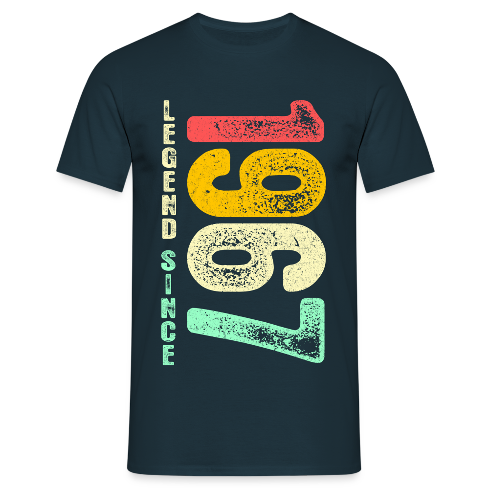 1967 Geburtstags Shirt Legend Since 1967 Retro Style Geschenk Geschenkidee T-Shirt - Navy