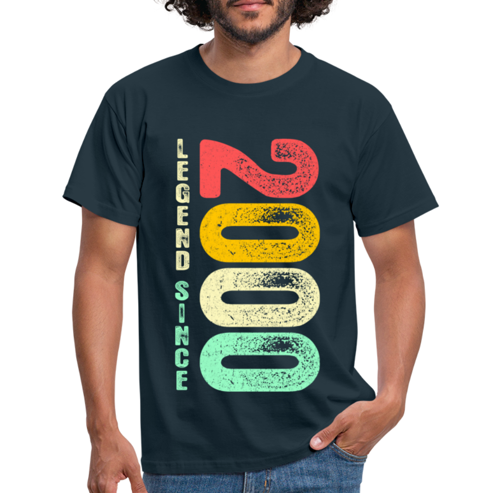 2000 Geburtstags Shirt Legend Since 2000 Retro Style Geschenk Geschenkidee T-Shirt - Navy