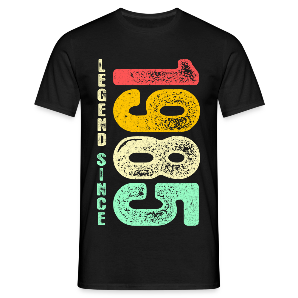 1985 Geburtstags Shirt Legend Since 1985 Retro Style Geschenk Geschenkidee T-Shirt - Schwarz
