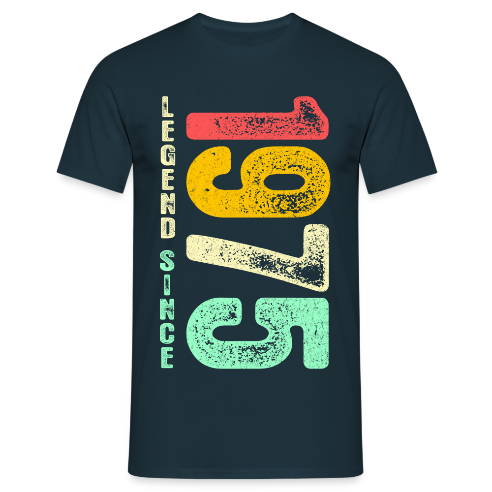 1975 Geburtstags Shirt Legend Since 1975 Retro Style Geschenk Geschenkidee T-Shirt - Navy