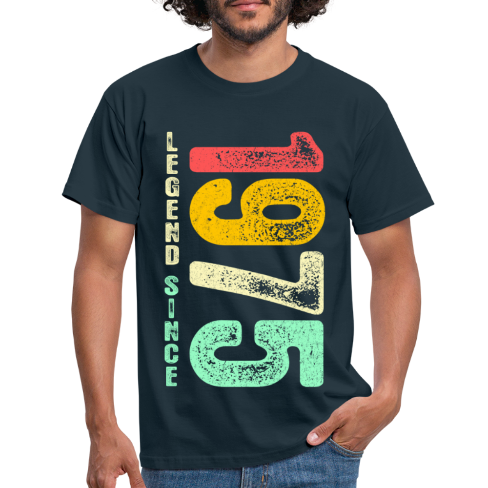 1975 Geburtstags Shirt Legend Since 1975 Retro Style Geschenk Geschenkidee T-Shirt - Navy