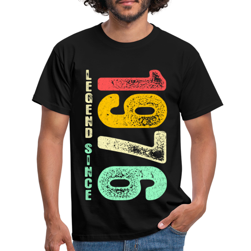 1976 Geburtstags Shirt Legend Since 1976 Retro Style Geschenk Geschenkidee T-Shirt - Schwarz