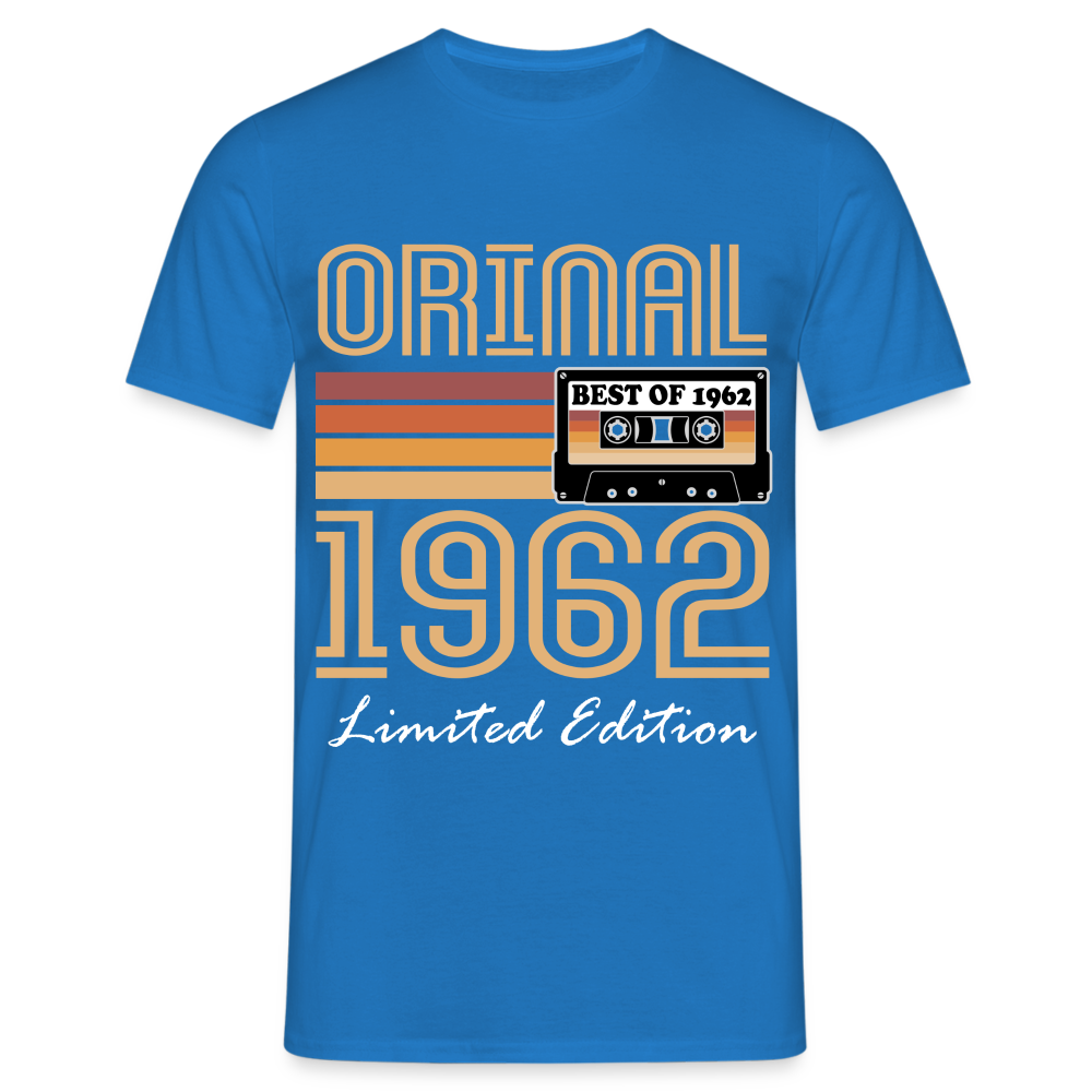 60. Geburtstag Geschenk Shirt Jahrgang 1962 Retro Männer T-Shirt - Royalblau