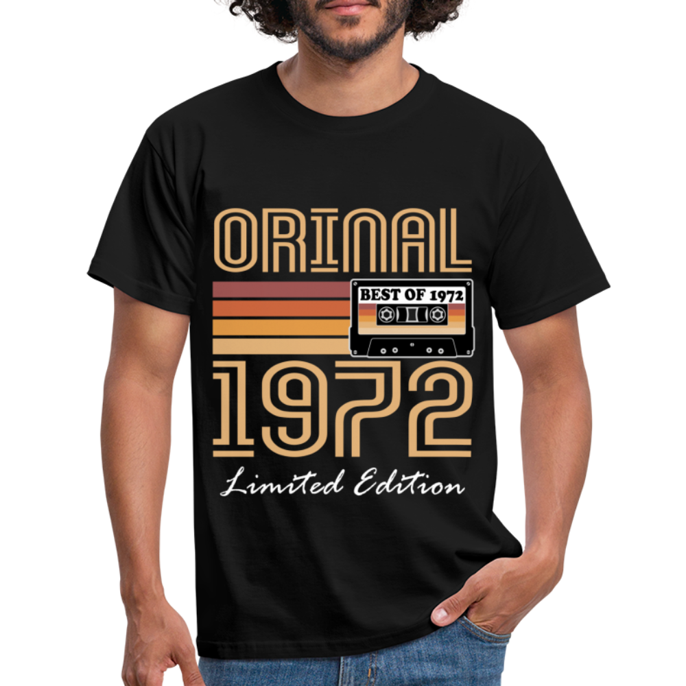 50. Geburtstag Geschenk Shirt Jahrgang 1972 Retro Männer T-Shirt - Schwarz
