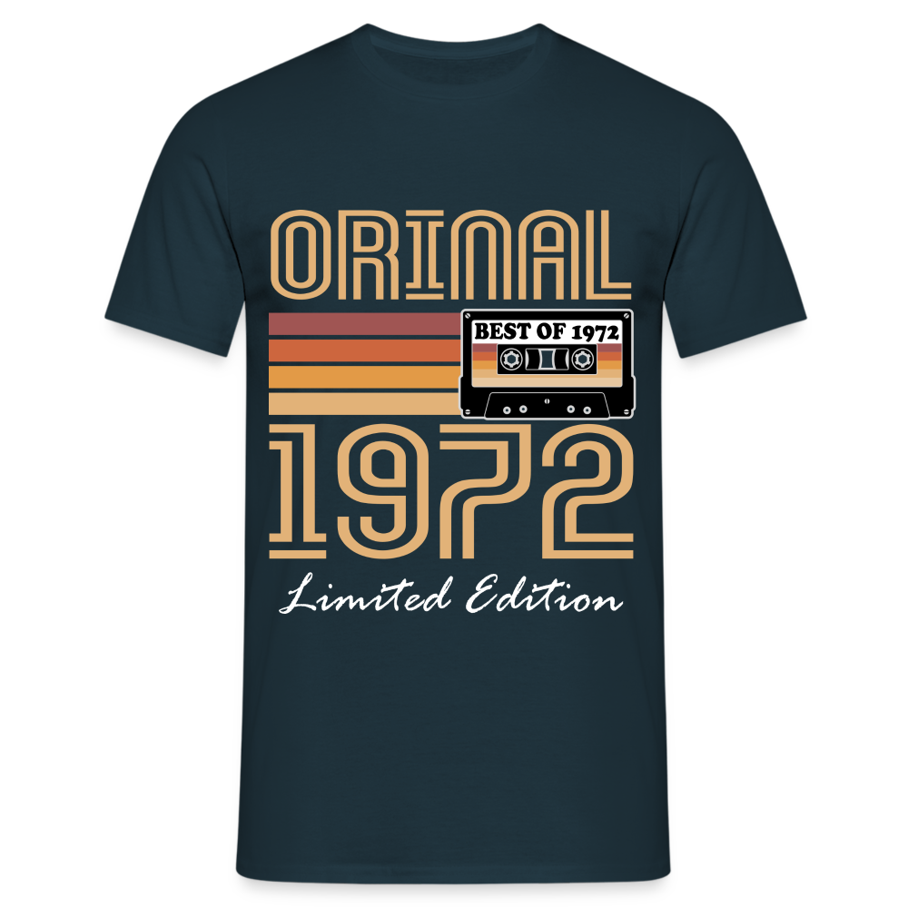 50. Geburtstag Geschenk Shirt Jahrgang 1972 Retro Männer T-Shirt - Navy
