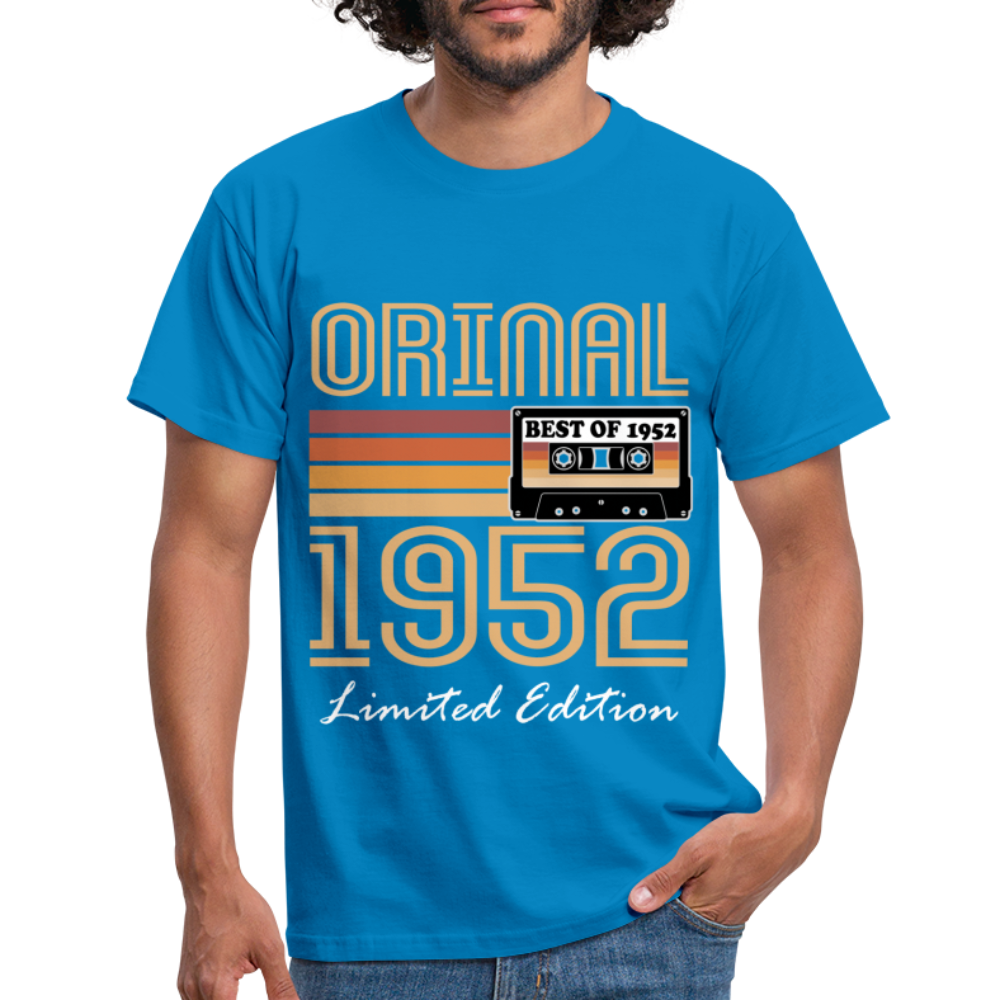 70. Geburtstag Geschenk Shirt Jahrgang 1952 Retro Männer T-Shirt - Royalblau