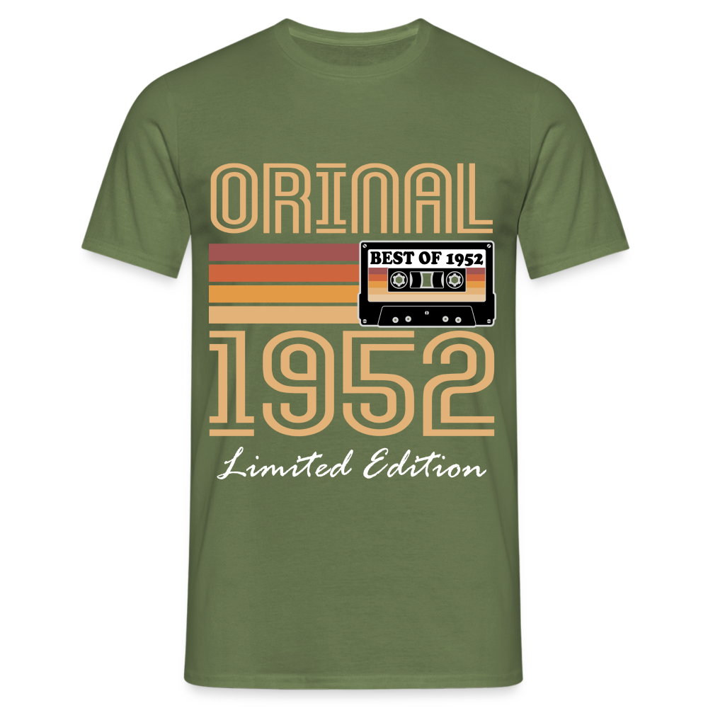 70. Geburtstag Geschenk Shirt Jahrgang 1952 Retro Männer T-Shirt - Militärgrün