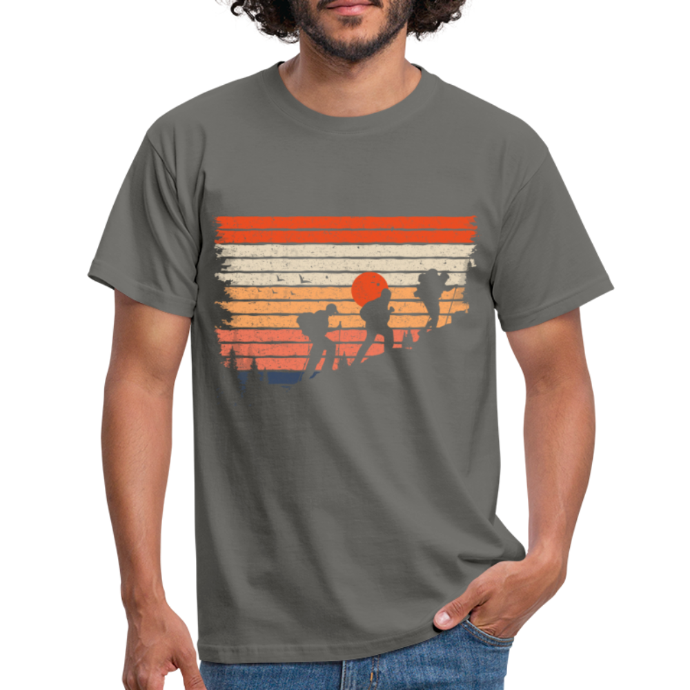 Berge Wandern Wander Shirt Retro Style Geschenk Lustiges T-Shirt - Graphit
