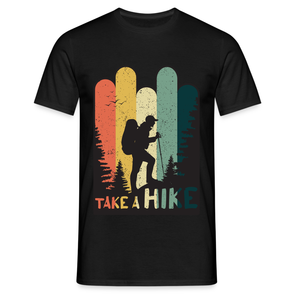 Berge Wandern Shirt Retro Style Lustiges Geschenk T-Shirt - Schwarz