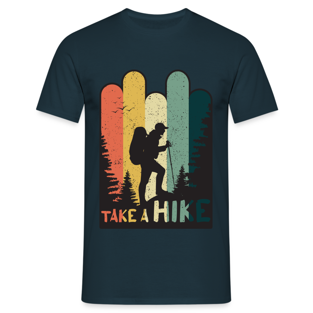 Berge Wandern Shirt Retro Style Lustiges Geschenk T-Shirt - Navy