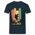 Berge Wandern Shirt Retro Style Lustiges Geschenk T-Shirt - Navy