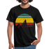 Berge Wandern Shirt Retro Style Lustiges Geschenk T-Shirt - Schwarz