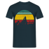 Berge Wandern Shirt Retro Style Lustiges Geschenk T-Shirt - Navy