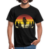 Berge Wandern Shirt Retro Style Lustiges Geschenk T-Shirt - Schwarz