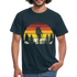 Berge Wandern Shirt Retro Style Lustiges Geschenk T-Shirt - Navy