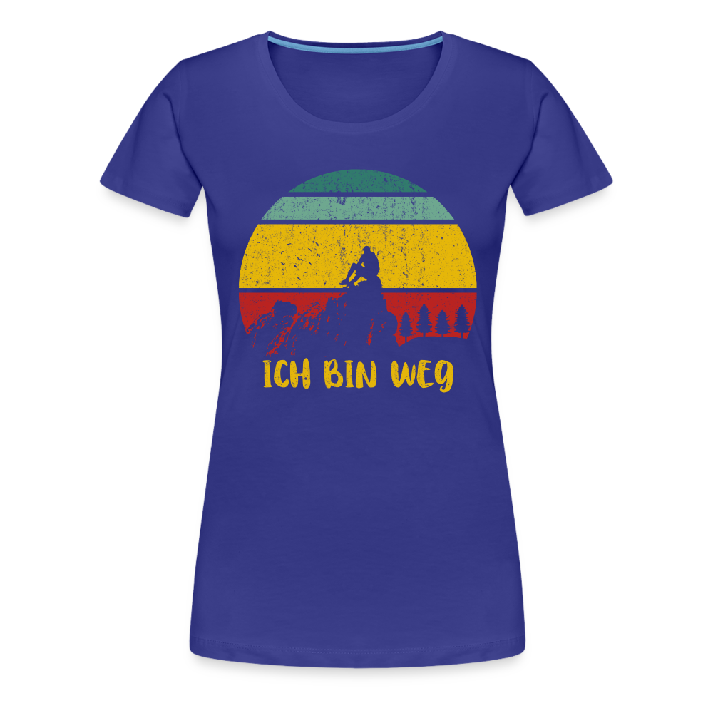 Berge Wandern Shirt Ich Bin Weg Lustiges Geschenk Frauen Premium T-Shirt - Königsblau