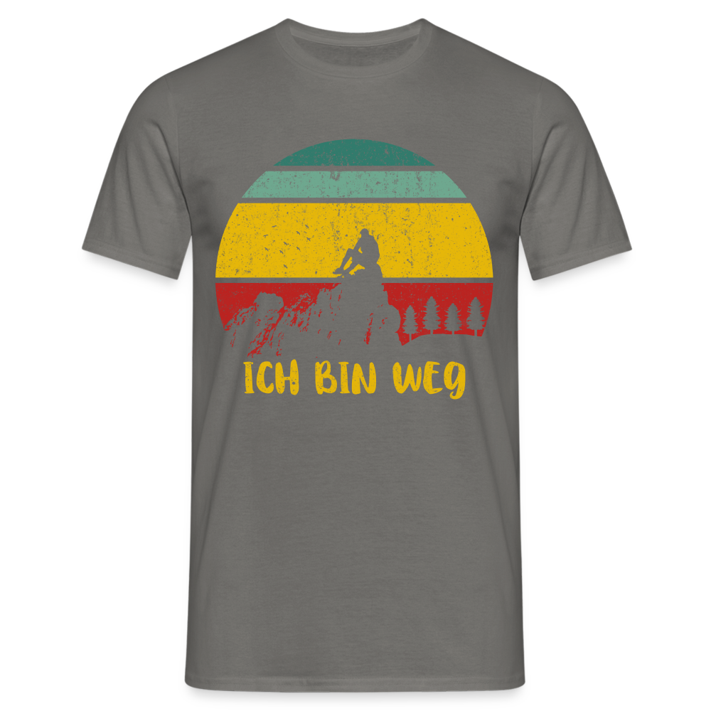 Berge Wandern Shirt Ich Bin Weg Lustiges Geschenk T-Shirt - Graphit