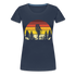 Berge Wandern Shirt Retro Style Lustiges Geschenk Frauen Premium T-Shirt - Navy
