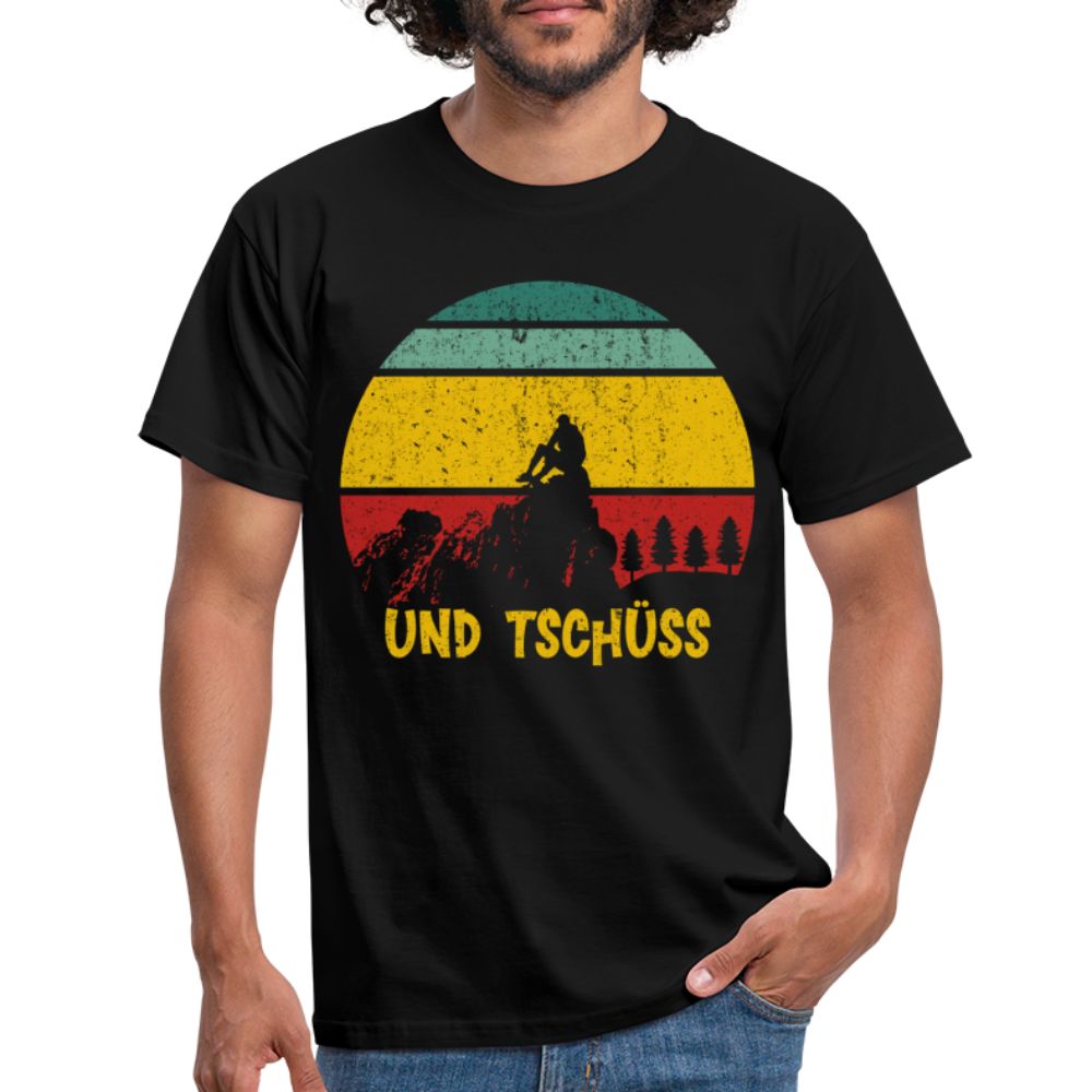 Bergmensch Berge Wandern Natur Shirt Und Tschüss Lustiges Geschenk T-Shirt - Schwarz