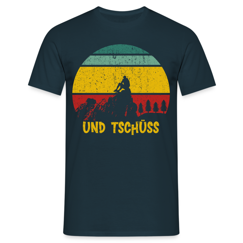 Bergmensch Berge Wandern Natur Shirt Und Tschüss Lustiges Geschenk T-Shirt - Navy