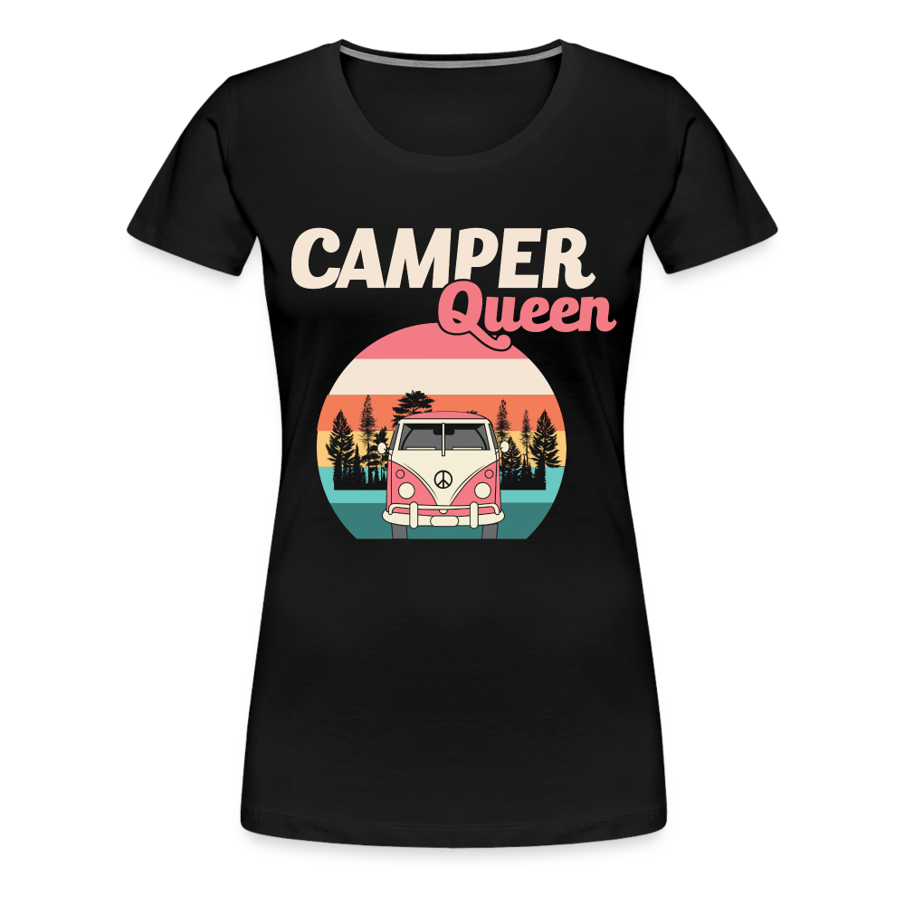 Camping Camper Shirt Camping Queen Lustiges Geschenk T-Shirt - Schwarz