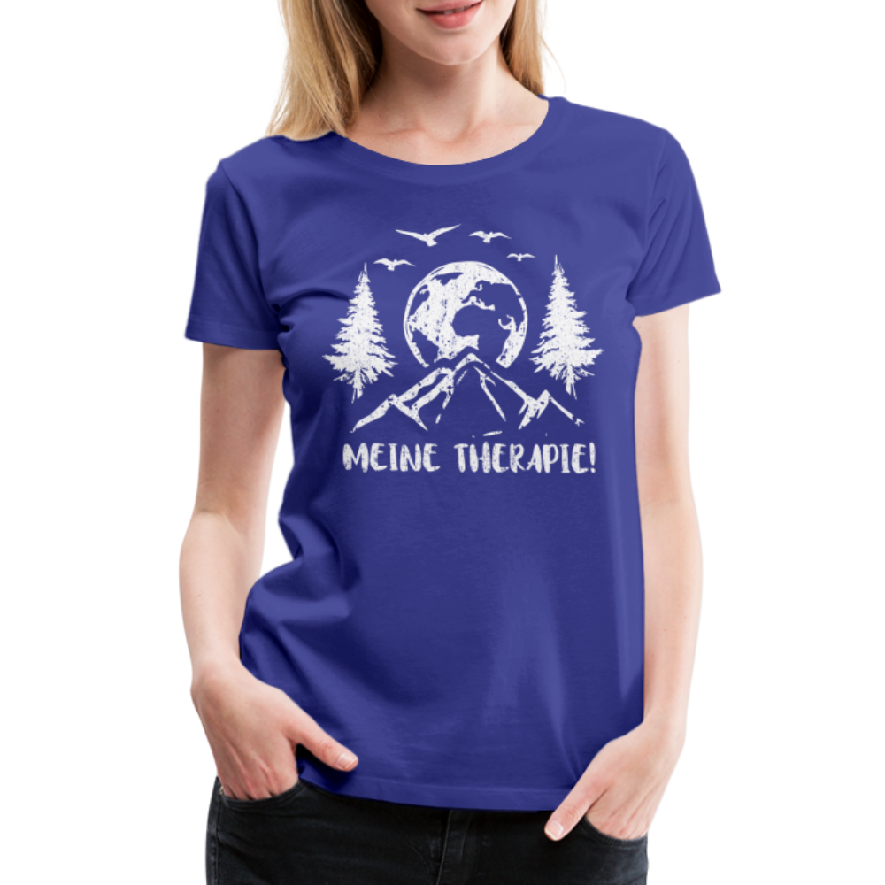 Bergmensch Berge Wandern Natur Shirt Meine Therapie Lustiges Geschenk Frauen Premium T-Shirt - Königsblau