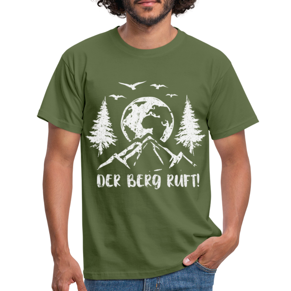 Bergmensch Berge Wandern Natur Shirt Der Berg Ruft Lustiges Geschenk T-Shirt - Militärgrün