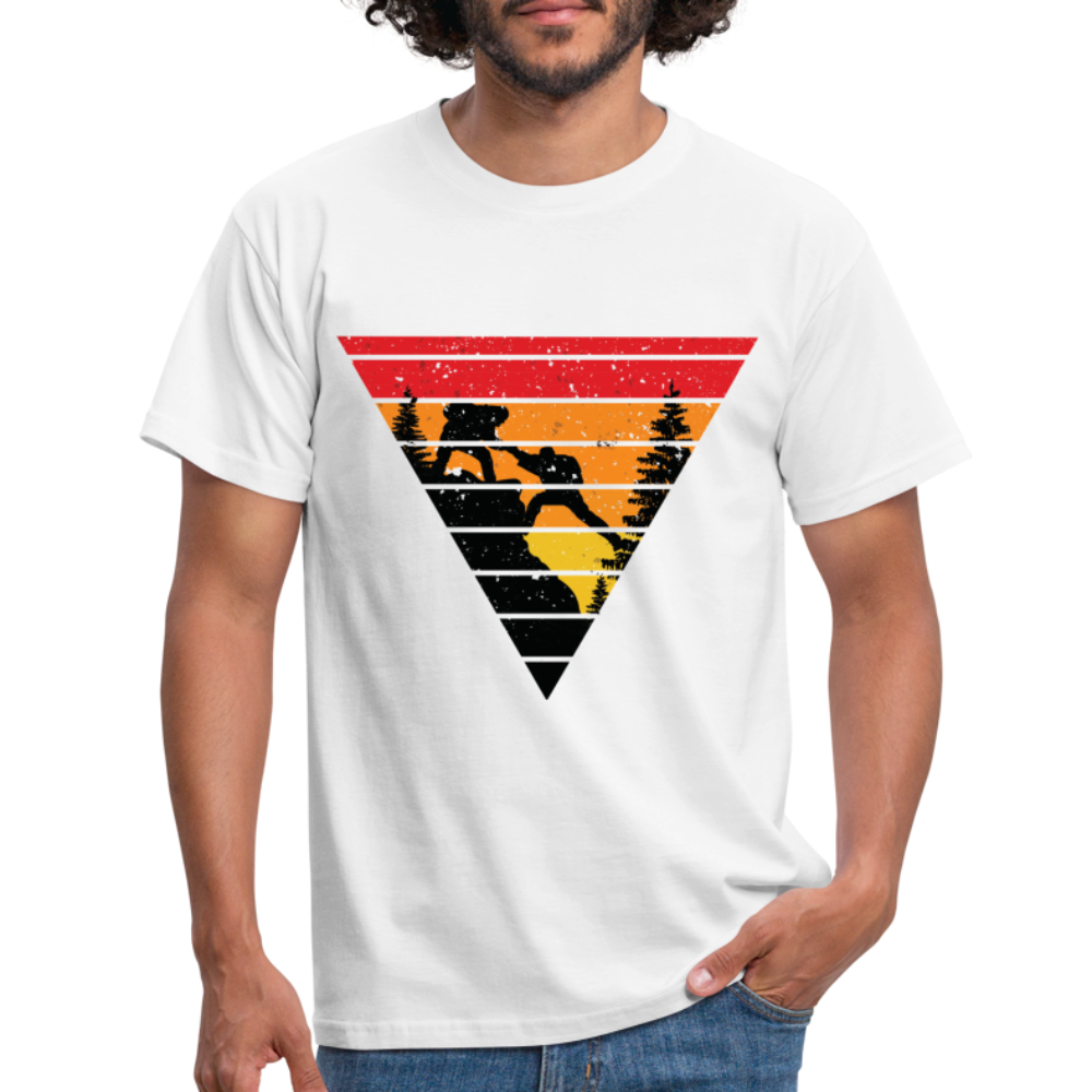 Bergmensch Berge Wandern Natur Shirt Retro Style Lustiges Geschenk T-Shirt - white