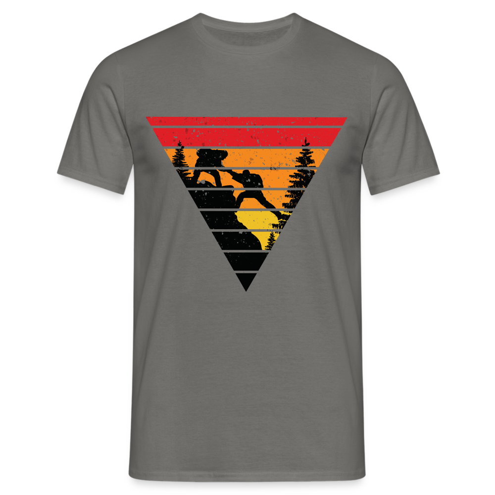 Bergmensch Berge Wandern Natur Shirt Retro Style Lustiges Geschenk T-Shirt - Graphit