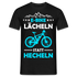 E-Bike Fahrrad Fahren Lächeln statt Hecheln Lustiges E-bike T-Shirt - Schwarz