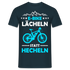E-Bike Fahrrad Fahren Lächeln statt Hecheln Lustiges E-bike T-Shirt - Navy