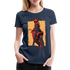 Bikerin Motorrad Fahrerin Frau auf Motorrad Frauen Premium T-Shirt - Navy