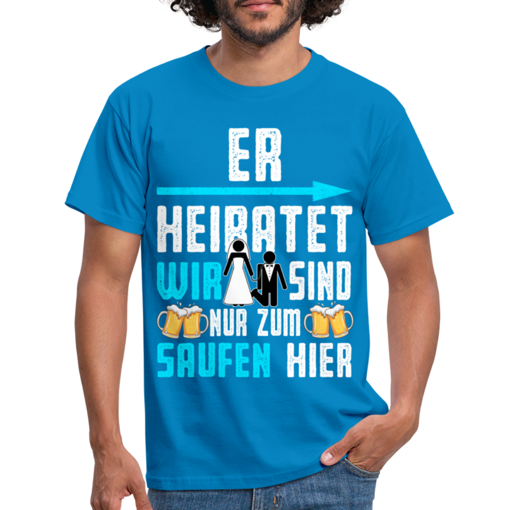 Herren JGA Shirt Junggesellenabschied Polterabend T-Shirt - Royalblau