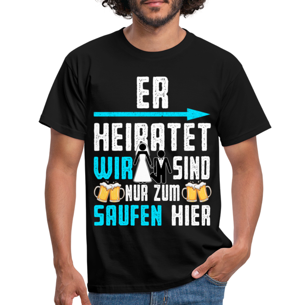 Herren JGA Shirt Junggesellenabschied Polterabend T-Shirt - Schwarz