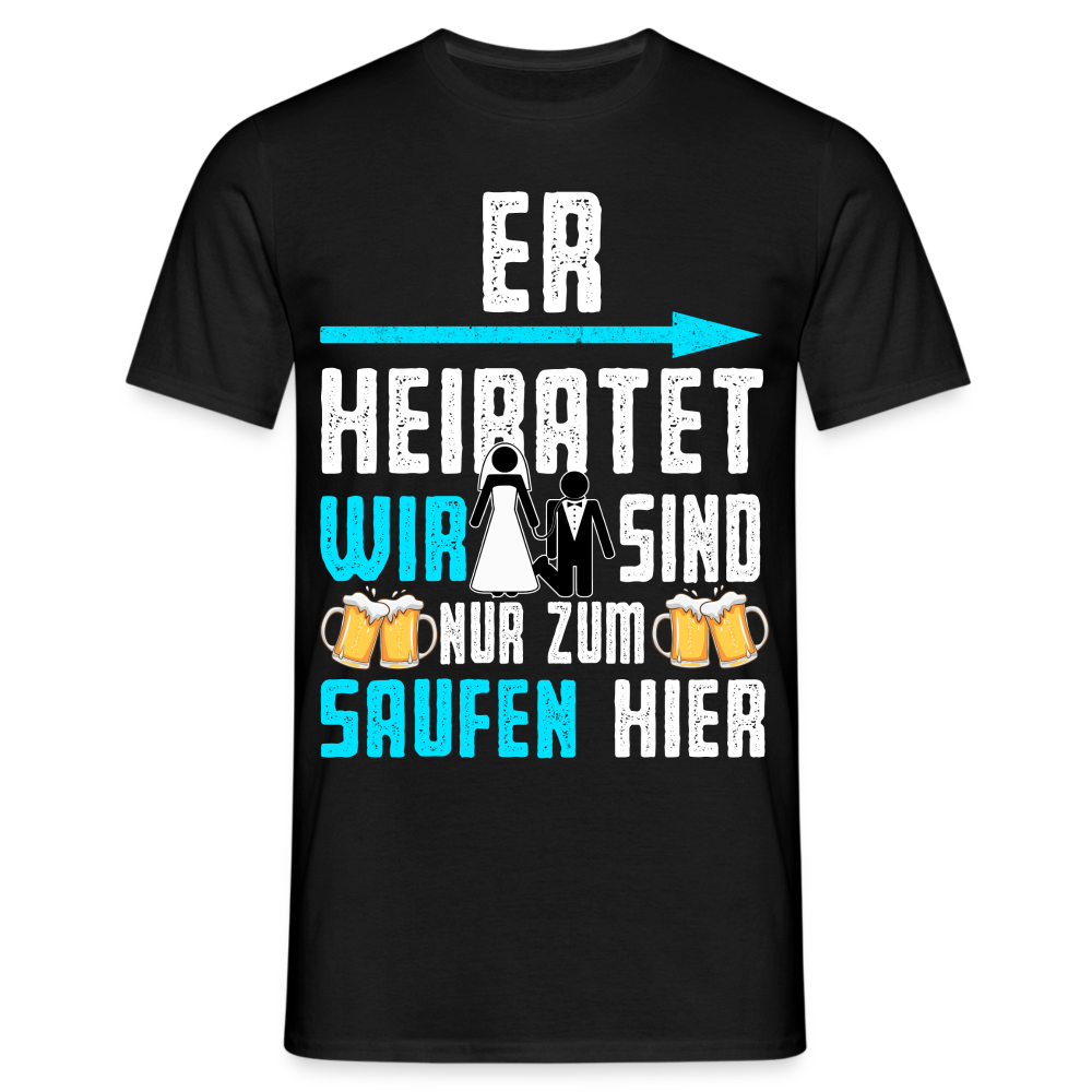Herren JGA Shirt Junggesellenabschied Polterabend T-Shirt - Schwarz